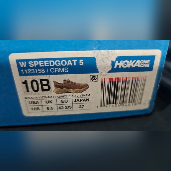 Hoka Speedgoat 5 Shoes Cream Sandstone 1123158-CRMS Women SZ 9.5 OR 10 New W/Box - Picture 7 of 8